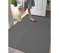 Color&Geometry Felpudo Entrada Casa 92x142 cm, Alfombras para Puerta de Entrada Felpudo de Entrada Interior Antideslizante Lavable Absorbente Felpudo Interior de Perfil Bajo Felpudo de Entrada, Gris
