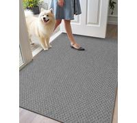 Color&Geometry Felpudo Entrada Casa 92x142 cm, Alfombras para Puerta de Entrada Felpudo Entrada Interior Antideslizante Lavable Absorbente Alfombra de Entrada Interior de Perfil Bajo, Gris Claro