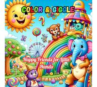 Color & Giggle: Happy Friends for Little Hands: Simple, Fun, and Friendly Pictures for Toddlers to Color