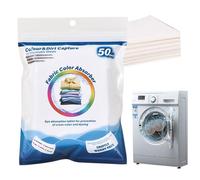 Color Grabber Sheets - 50 Pieces Color Catching, Dye Catcher for Details, Travel Dorm Quilt Garment, Fabric Home Prevent Smearing, Clothes Care Tool, Clothing Care Accessory