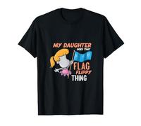 Color Guard, papá, mi Hija, Hace Esa Cosa con la Bandera volteada Camiseta gráfica económica