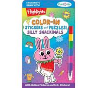 Color-in Stickers and Puzzles! Silly Snackimals: Deliciously Cute Hidden Pictures Puzzles and Sticker Activity Book with Color-In Animal and Snack ... Puzzles for Kids 6-9 (Highlights Fun to Go)