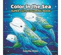 Color in the Sea | Coloring Book | Black-and-white line art |Stress relief coloring