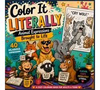 Color It LITERALLY: Animal Expressions Brought to Life: 40 Hilarious Animal Idioms to Color, Guess & Laugh | Bold and Easy Coloring Book for Adults & Teens