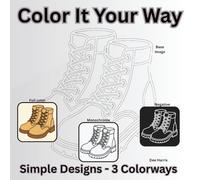 Color it Your Way Coloring Book: A Unique Easy, Relaxing Book for Monochrome Line Art, Traditional Coloring, and Simple Negative Creations for Teens, Adults and Seniors