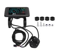 Color LCD Display for E Bike Electric Scooter, ABS Bike Computer with USB Charging Port Backlit Color Screen Showing Speed Mileage Battery Level Rainproof Cycle Display