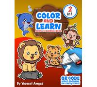 Color & Learn: 30 adorable animals to color and learn to draw - each page includes a QR code video tutorial!