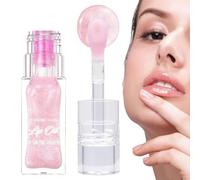 Color Lip Glow Oil,Color Changing Lip Oil,Hydrating Plumping Lip Gloss Lip Oil,Color Effect,Clear To Pink,Non-Stick Cup,Moisturizing Transparent Lip Oil Tinted for Lip Care and Dry Lips