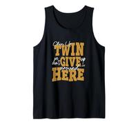 Color marrón Chin Up Twin Brown Graphic Camiseta sin Mangas