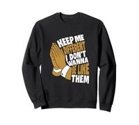 Color marrón Pray To Be Different Gráfico marrón Sudadera