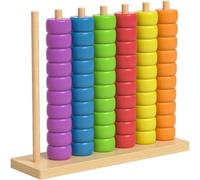 Color Matching Stacking Puzzle Game, Fast Pattern Challenge Ring Stack Puzzle, for Family Party, with Racks,Rings,Cards(1pcs)