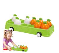 Color Matching Toys, Easter Radish Bus, Color Learning Toy, Matching and Sorting Games, Fine Motor Skills Development Sensory for, Educational Playset Bright Colors