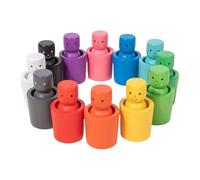 Color Matching Toys, Wooden Educational Learning Activity, 12 Pieces Cup Color Sorting Game, High Grade Natural Timber with Reinforced Pigment, Premium Learning Hardware, Developmental Tool for Home