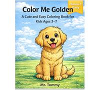 Color Me Golden: A Cute and Easy Coloring Book for Kids Ages 3-7