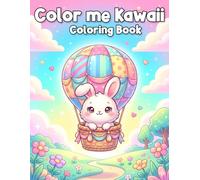 Color me Kawaii: Cute Animal Coloring Book for Kids Featuring Full-Page Adorable Scenes and Easy Designs