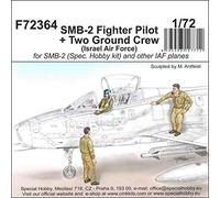 COLOR ME KETO CMK 129-F72364 SMB-2 Fighter Pilot + Two Ground Crew (Israel Air Force) en 1:72