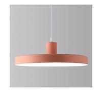 Color Metal Industrial Pendant Light Small Disc Chandelier Hanging Lamp Vintage Metal Lampshade Creative Lighting Fixture for Kitchen Island Bedroom Living Room Dining Room (Color : Pink)