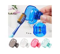 Color mixing 10pcs Travel Toothbrush Head Covers Toothbrush Protector Cap Brush Pod Case Protective Portable Plastic Clip for Household Travel