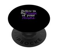 Color Morado Believe In Your Hustle Purple Graphic PopSockets PopGrip Adhesivo
