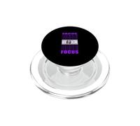 Color Morado Enfócate en tu Dinero Gráfico Morado PopSockets PopGrip para MagSafe