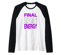 Color Morado Final-Boss-Energy Purple Graphic Camiseta Manga Raglan