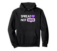 Color Morado Love Not Hate Purple Graphic Sudadera con Capucha