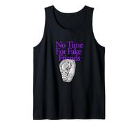 Color Morado No Time For Fake Friends Purple Graphic Camiseta sin Mangas