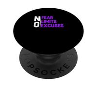 Color Morado SIN Excusas-Fear-Limits Purple Graphic PopSockets PopGrip Adhesivo