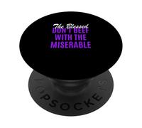 Color Morado Too Blessed To Be Miserable Purple Graphic PopSockets PopGrip Adhesivo