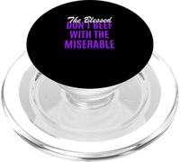Color Morado Too Blessed To Be Miserable Purple Graphic PopSockets PopGrip para MagSafe