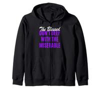 Color Morado Too Blessed To Be Miserable Purple Graphic Sudadera con Capucha
