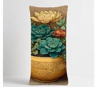 Color Mostaza Funda Almohada 120x40cm, NóRdico Largo Funda de Almohada para Dormir de Lado Cómoda, Fundas Cojines Terciopelo Suave y Transpirable con para Sofa Decoracion Hogar, Regalo Mujer E-5128