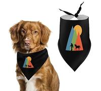Color Mountain Man Led The Horse Dog Bandanas Triángulo Perro Baberos Lindo Mascota Bufanda Pañuelo para Mascotas Pequeñas Medianas Grandes