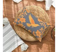 Color Naranja Funda Cojin 60x80 Juego de 1, PáJaro Rectangular Funda Almohada 80x60cm con Cremallera Oculta, Suave Terciopelo Fundas Cojines, Fundas de Cojines para Cama Silla o Jardín Regalo V-4928