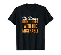 Color Naranja Too Blessed To Be Miserable Gráfico Naranja Camiseta