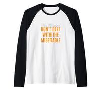Color Naranja Too Blessed To Be Miserable Gráfico Naranja Camiseta Manga Raglan