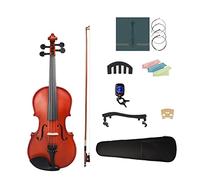 Color Natural Mate 4/4-1/8 Conjunto De Violín Acústico Con Cadenas De Violín/Caja/Sintonizador/Arco Violín (Color : 1-2)