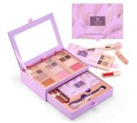 Color Nymph Kit completo de maquillaje, colores de moda 2025, libre de crueldad, perfecto para uso diario, festival, fiesta y aspecto profesional, con almacenamiento de joyas desmontable, regalo ideal