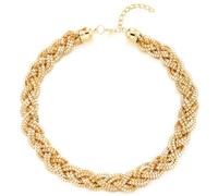Color Oro Statement Collar, Trenzado Hueco Caja Cadena Cable Babero Gargantilla Choker, Vestir Fiesta Prom