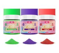 Color para Polvo de Fundición,3 Colores x 100g de Pigmentos para Polvo de Fundición,No Tóxico,Fácil de Usar,Colorante para Polvo de Fundición para Hacer Polvo de Colores Casero