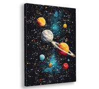 Color Pintar por Numeros Adultos, DIY Kits de Pintar por Numeros con Marco, Manualidades Adultos Universo Paint by Numbers Adult, Pintura al Óleo de Lienzo para Decoracion Pared, Regalo, 40x50cm, E-66