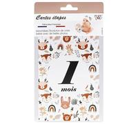 Color pop® - 12 tarjetas con pasos para bebé, fabricación francesa, para niña y niño