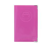 Color Pop - Portapapeles para coche, conductor joven, tarjeta gris, permiso, color fucsia - Fabricado en PVC, todo permiso, 13,8 x 9 x 0,5 cm - Francia