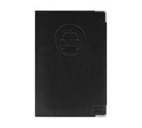 Color Pop - Portapapeles para coche, fabricación francesa, PVC, papel francés - funda para tarjeta gris - permiso de conducción, 15 x 10,2 cm, Negro , 15 x 10,2 x 0,5 cm, Clásico