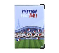 Color Pop - Portapapeles para coche, fabricación francesa, PVC, papel francés - funda para tarjeta gris - permiso de conducir - Colección Foot - 15,4 x 10,3 cm, Estadio, 15,4 x 10,3 x 0,6 cm, Clásico