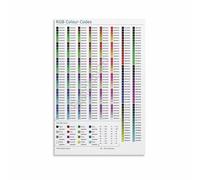 Color Reference Poster HEX Code Chart for Graphic Designers Digital Artists Quick Guide for Color Matching and Branding Studio Office(Framed,12x18inch(30x45cm))