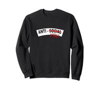 Color Rojo, no Antisocial, gráfico Rojo Anti-ti Sudadera