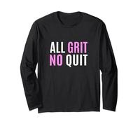 Color Rosa All Grit No Quit Pink Graphic Manga Larga
