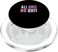 Color Rosa All Grit No Quit Pink Graphic PopSockets PopGrip para MagSafe