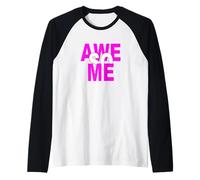 Color Rosa Awe-so-me Pink Graphic Camiseta Manga Raglan